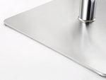 Bari White Vegan Leather/Steel Adjustable Bar Stool