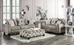 Basie Gray Burlap Weave Loveseat