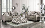 Basie Gray Burlap Weave Sofa (Oversized)