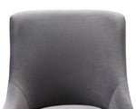 Beatrix Grey Velvet/Metal Swivel Office Chair