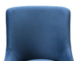 Beatrix Navy Velvet/Metal Swivel Office Chair