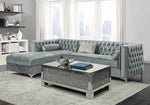 Bellaire Contemporary Grey Velvet LAF Sectional