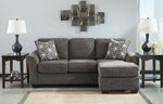 Brise Slate Fabric Sectional Sofa with Queen Sleeper (Oversized)