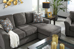 Brise Slate Fabric Sectional Sofa with Queen Sleeper (Oversized)