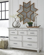 Kanwyn Whitewash Wood 9-Drawer Dresser