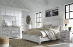 Kanwyn Whitewash Wood Queen Panel Bed