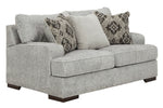 Mercado Pewter Fabric Loveseat