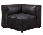 Birdie 4-Pc Antique Slate Top Grain Leather LAF Sectional Sofa