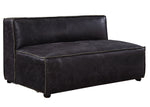 Birdie 4-Pc Antique Slate Top Grain Leather LAF Sectional Sofa