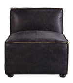 Birdie 4-Pc Antique Slate Top Grain Leather LAF Sectional Sofa