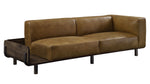 Blanca Chestnut Top Grain Leather/Rustic Oak 2-Seat Sofa (Oversized)