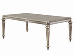 Bling Game 7-Pc Metallic Platinum Wood Dining Table Set