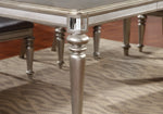 Bling Game Metallic Platinum Wood Extendable Dining Table