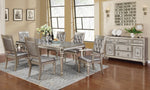 Bling Game Metallic Platinum Wood Extendable Dining Table