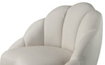 Bloom Cream Velvet Channel Tufted Chair