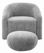 Boboli Grey Chenille Chair with Ottoman