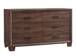 Brandon 5-Pc Medium Warm Brown Wood King Panel Bedroom Set