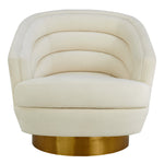 Canyon Cream Velvet Swivel Accent Chair