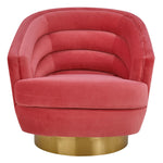 Canyon Hot Pink Velvet Swivel Accent Chair