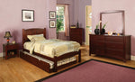 Cara Cherry Wood Full Bed with Trundle