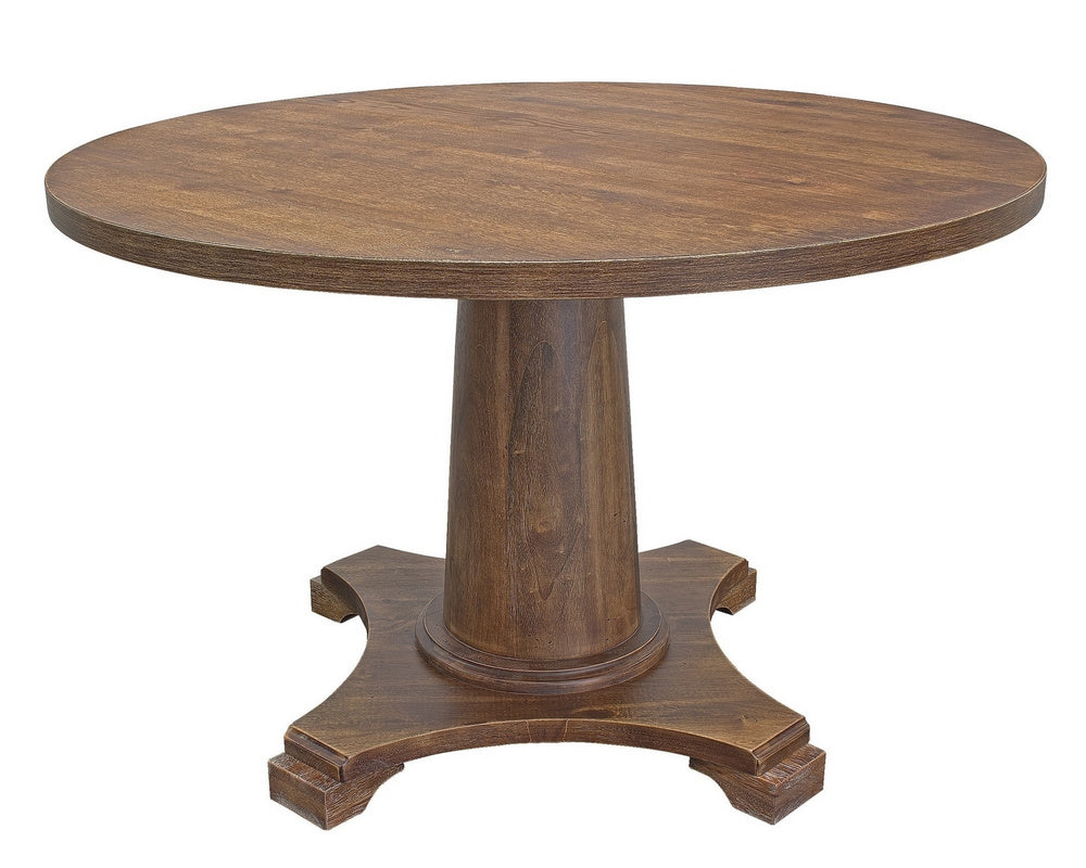 Carey Antique Natural Oak Wood Dining Table