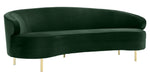 Baila Contemporary Green Velvet Sofa (Oversized)