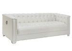 Chaviano 2-Pc Pearl White Leatherette Sofa Set