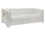 Chaviano 3-Pc Pearl White Leatherette Sofa Set