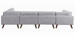 Churchill 6-Pc Grey Linen-Like Fabric Modular Sectional