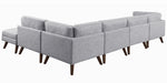 Churchill 6-Pc Grey Linen-Like Fabric Modular Sectional