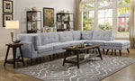 Churchill 6-Pc Grey Linen-Like Fabric Modular Sectional