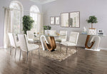 Cilegon Clear Glass/Two-Tone Dining Table