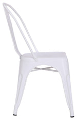 Cole 2 Matte White Metal Side Chairs