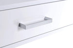 Coleen White High Gloss Wood/Chrome Metal Writing Desk