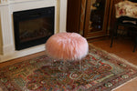 Cosette Pink Fur/Clear Acryl Ottoman