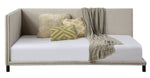 Yinbella Beige Linen Full Daybed with Nailhead Trim