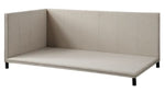 Yinbella Beige Linen Full Daybed with Nailhead Trim