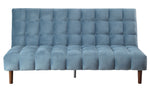 Yolandi Teal Velvet Grid Tufted Adjustable Sofa