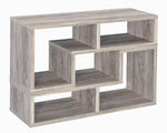 Yves 2-Pc Grey Driftwood Wood Bookcase/TV Console