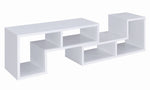 Yves 2-Pc White Wood Bookcase/TV Console