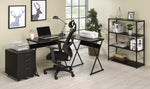 Zafiri Black Wood/Metal Corner Office Desk