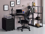 Zaidin Black Wood/Metal Large Office Desk