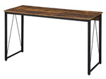 Zaidin Weathered Oak Wood/Black Metal Large Office Desk