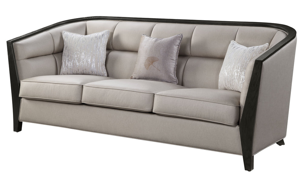 Zemocryss Beige Fabric Sofa (Oversized)