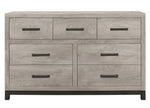 Zephyr Light Gray Wood 7-Drawer Dresser