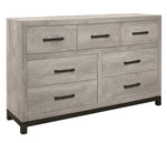 Zephyr Light Gray Wood 7-Drawer Dresser