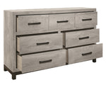 Zephyr Light Gray Wood 7-Drawer Dresser