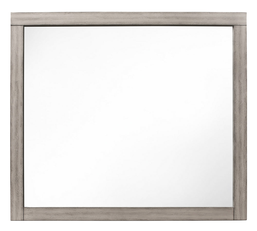 Zephyr Light Gray Wood Dresser Mirror