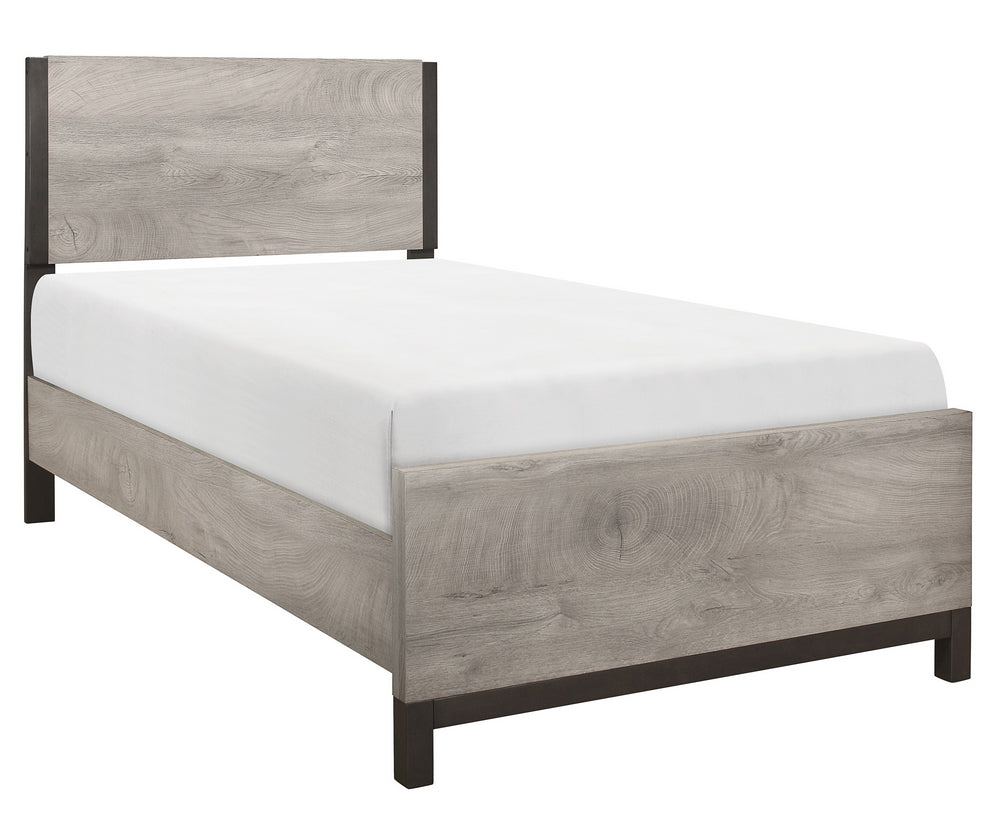 Zephyr Light Gray Wood Twin Bed