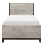 Zephyr Light Gray Wood Twin Bed